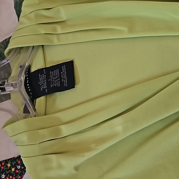 Grace Elements large cap sleeve, lime green blouse - Picture 6 of 6
